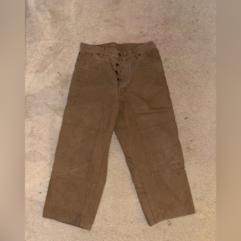 Vintage Polo Sport Pants Men's 34X26 Tan Carpenter Genuine Workwear Pockets​​ - Picture 8 of 13